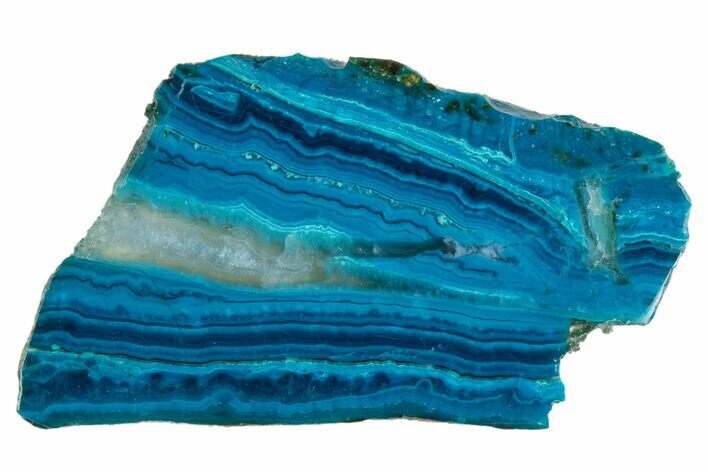 Polished Banded Chrysocolla and Malachite - Bagdad Mine, Arizona #324630